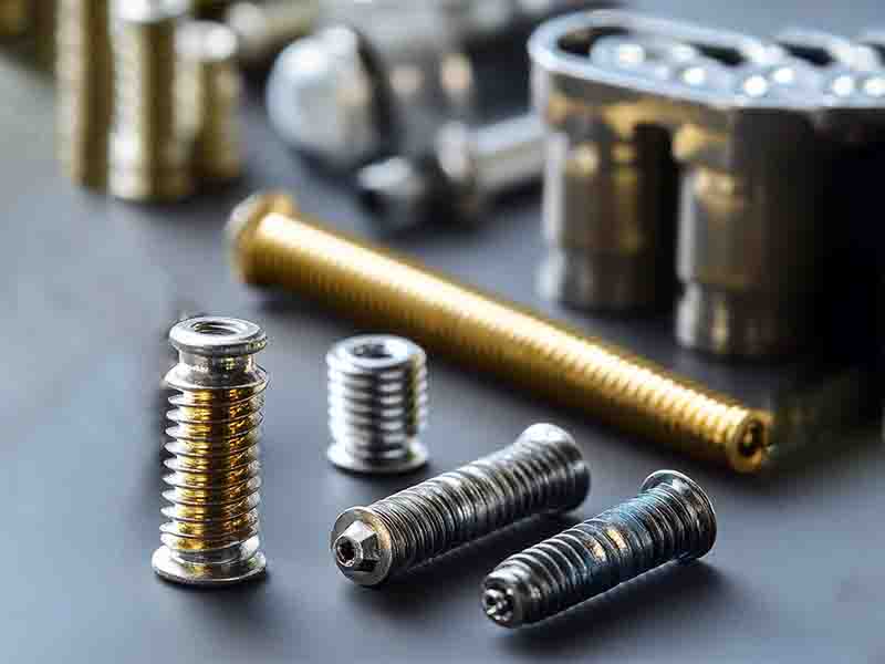 Close-up view of custom screws with various moisture-proof coatings, including galvanized, nickel-plated, and stainless steel finishes. These screws are designed to offer superior corrosion resistance and long-lasting performance in humid environments, ideal for industrial, automotive, and construction applications.